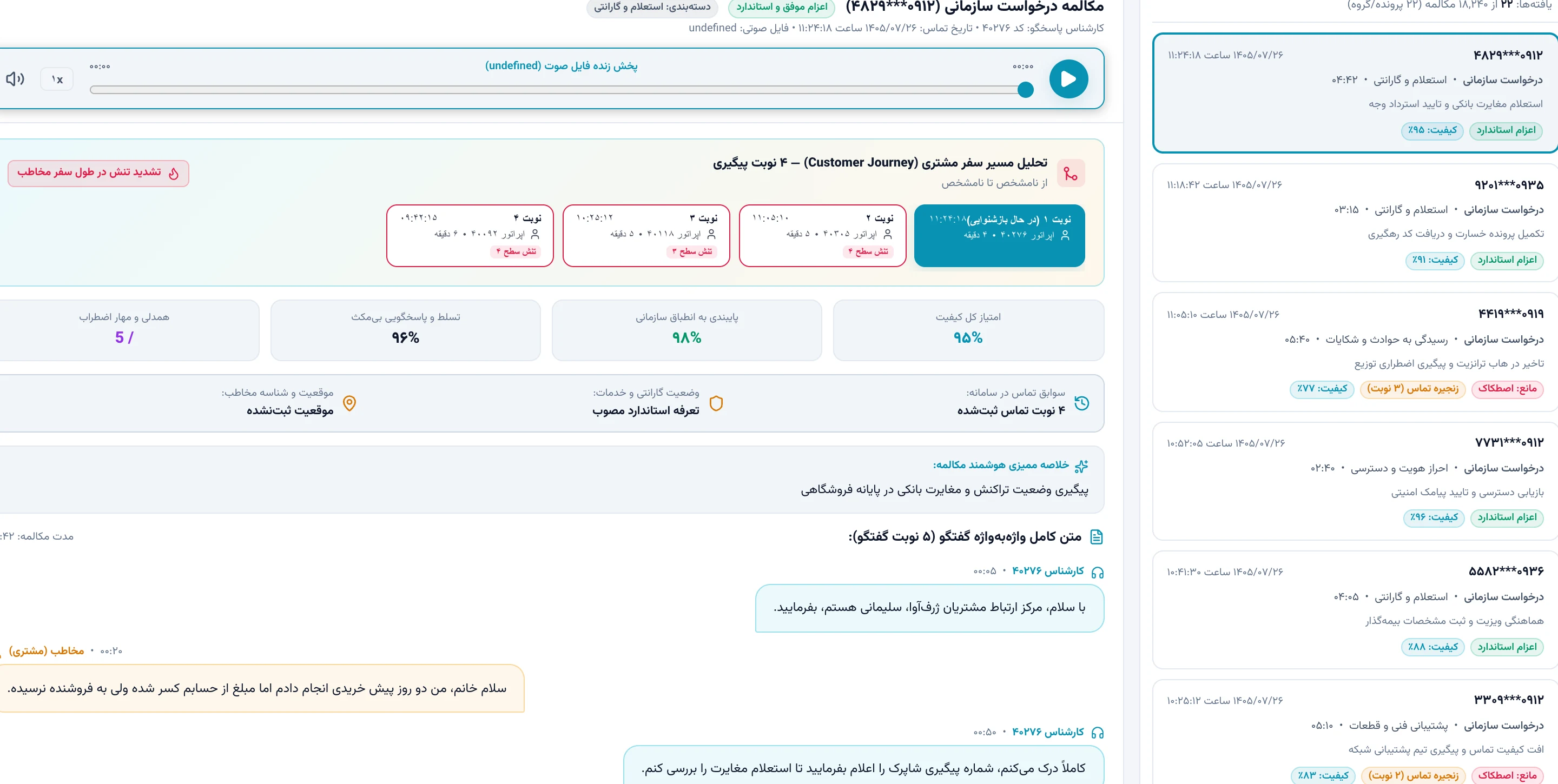 کنسول هوش مکالمه، جستجوی معنایی و واکاوی محتوایی ژرفآوا